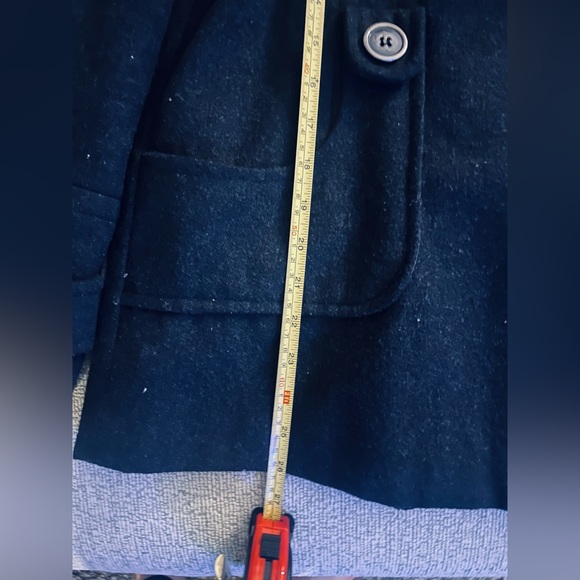 Miss Posh Wool Blend Double Breasted Black Peacoat - Picture 7 of 8